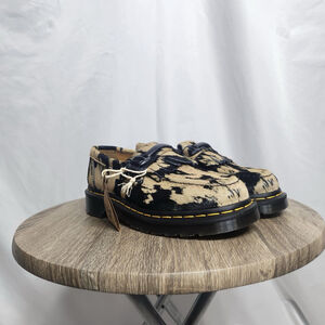Dr. Martens Adrian Snaffle Hair On Loafers Black / Beige M 5 W 6 Cow Print